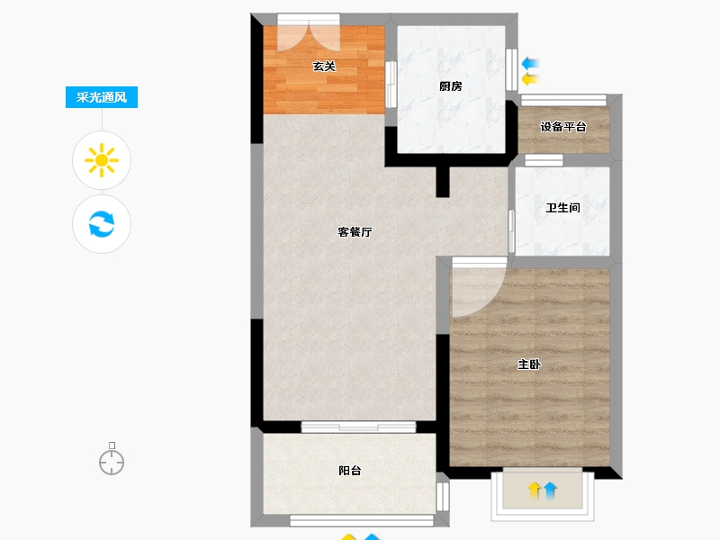 江苏省-常州市-绿地武宜珑庭-58.00-户型库-采光通风