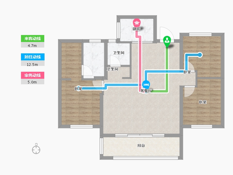 福建省-福州市-正荣悦璟台-87.00-户型库-动静线