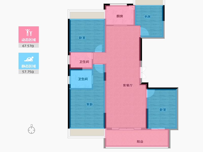 浙江省-金华市-横店南江府-113.00-户型库-动静分区