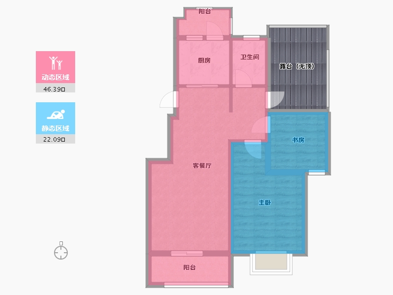 江西省-南昌市-东投阳光城-70.00-户型库-动静分区