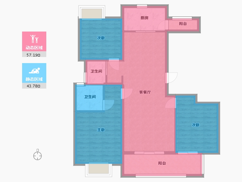 江西省-南昌市-文一锦门香溪南岸-90.52-户型库-动静分区