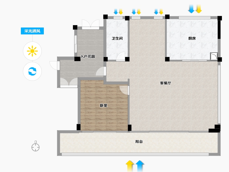 浙江省-宁波市-绿城長汀雲庐-154.81-户型库-采光通风