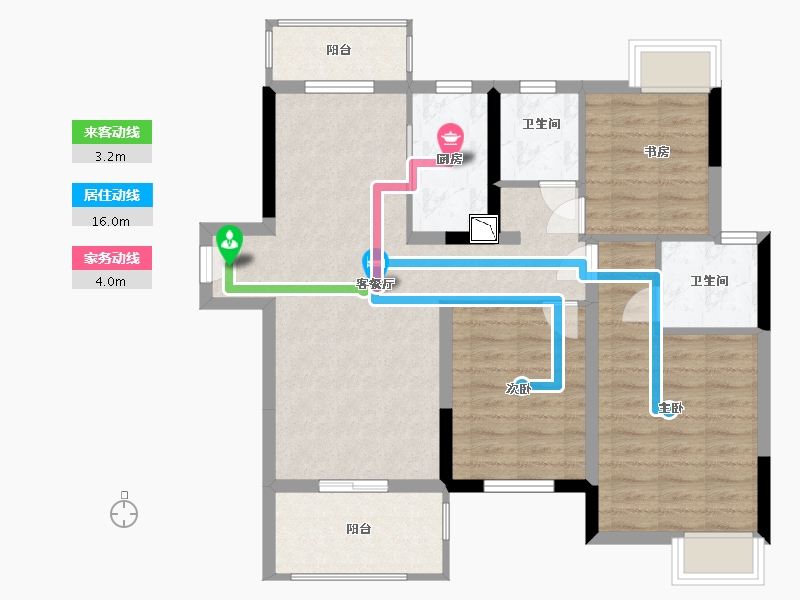 江西省-南昌市-新力公园壹号-85.00-户型库-动静线