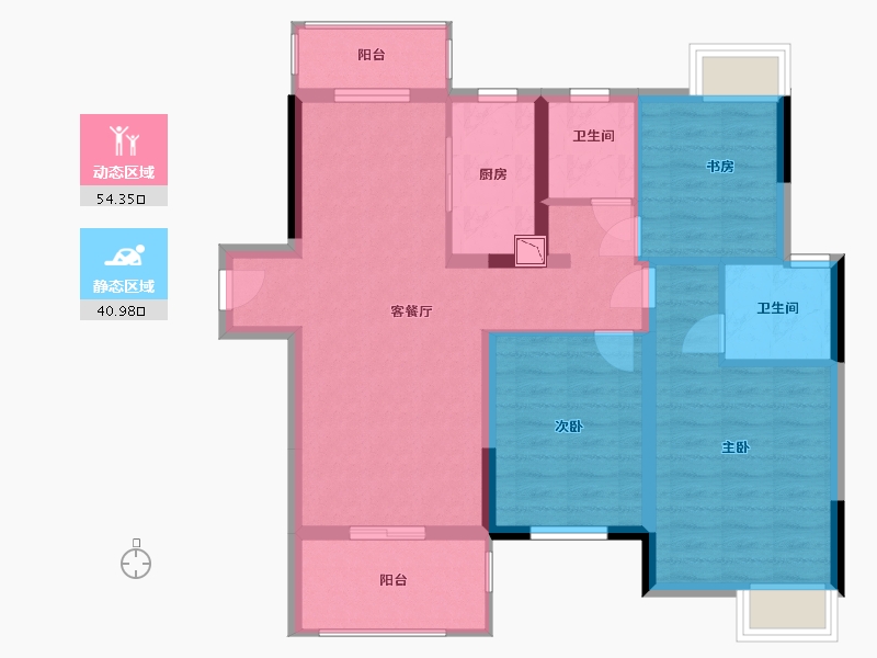 江西省-南昌市-新力公园壹号-85.00-户型库-动静分区