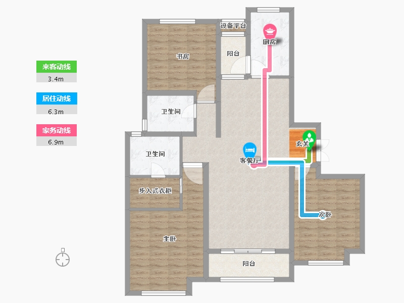 江苏省-常州市-绿地武宜珑庭-113.00-户型库-动静线