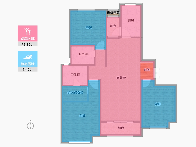 江苏省-常州市-绿地武宜珑庭-113.00-户型库-动静分区