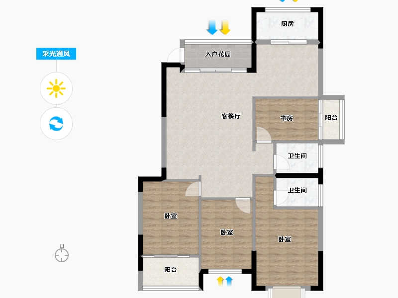 福建省-福州市-德成名郡-114.00-户型库-采光通风