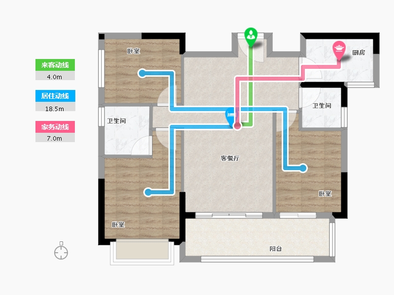 福建省-泉州市-鼎盛城上城-84.00-户型库-动静线