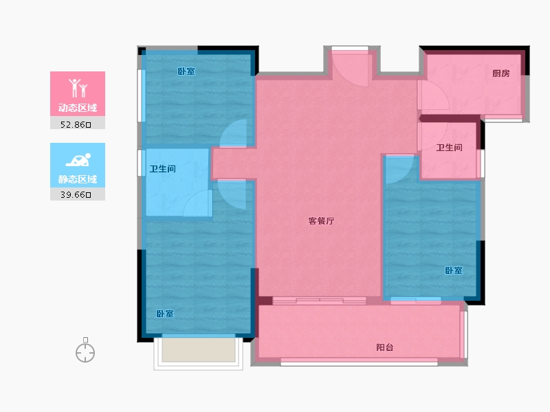 福建省-泉州市-鼎盛城上城-84.00-户型库-动静分区