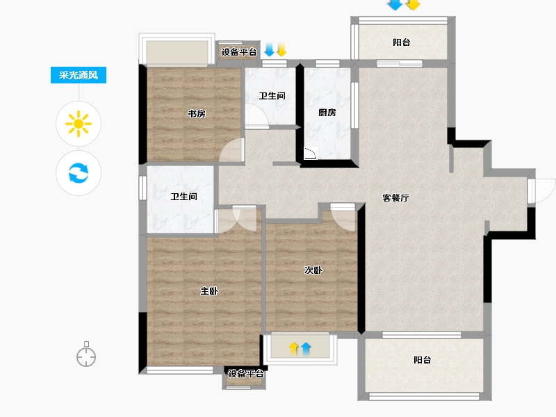 江西省-南昌市-新力睿园-100.00-户型库-采光通风