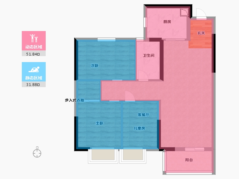 江西省-南昌市-海伦广场-74.57-户型库-动静分区