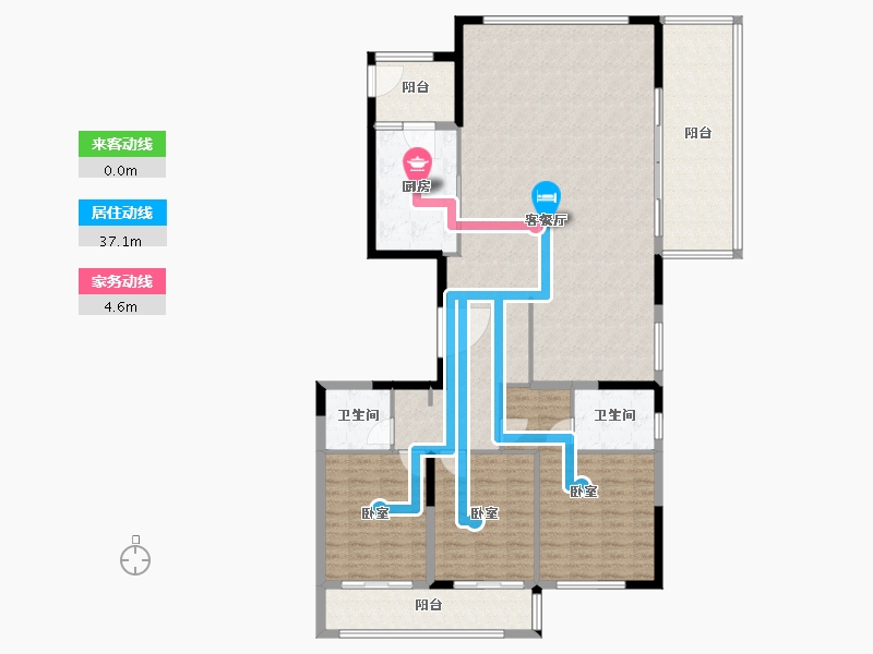 浙江省-温州市-新希望天麓-157.04-户型库-动静线