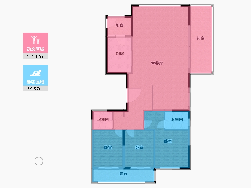 浙江省-温州市-新希望天麓-157.04-户型库-动静分区