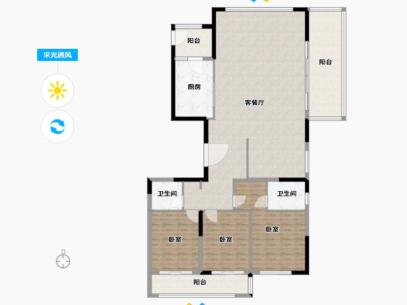 浙江省-温州市-新希望天麓-157.04-户型库-采光通风