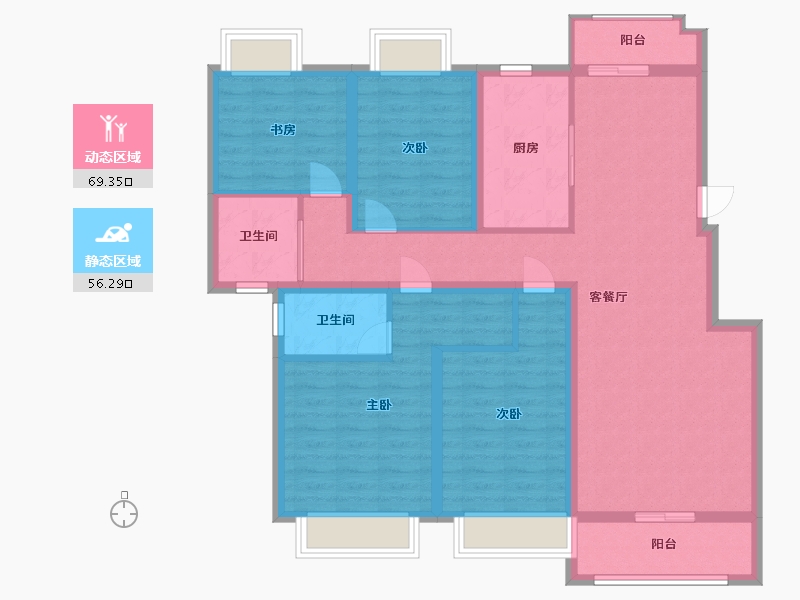 江西省-南昌市-东投阳光城-112.00-户型库-动静分区