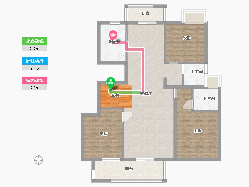 江西省-南昌市-文一锦门香溪南岸-88.80-户型库-动静线