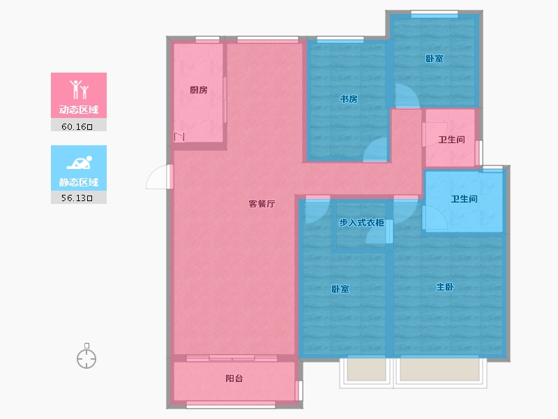 浙江省-宁波市-爱琴海国际广场-103.97-户型库-动静分区