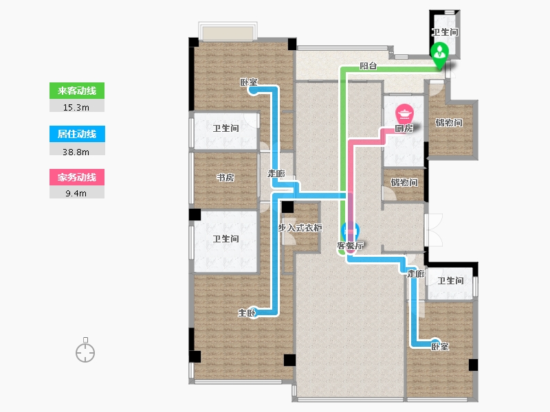 福建省-泉州市-南益广场-264.36-户型库-动静线