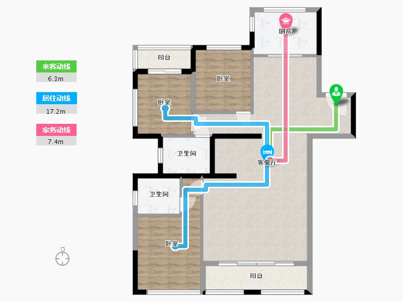 浙江省-温州市-新希望天麓-114.29-户型库-动静线