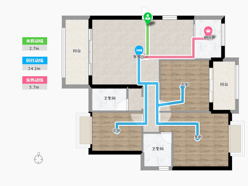 福建省-南平市-新城中心御峰-94.00-户型库-动静线