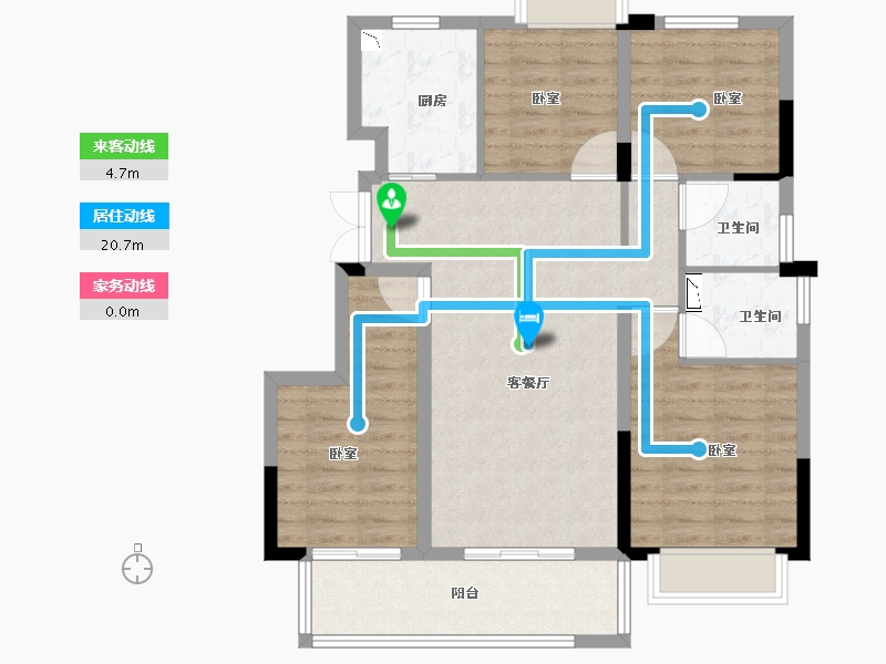 浙江省-丽水市-松泰松溪新语-90.00-户型库-动静线