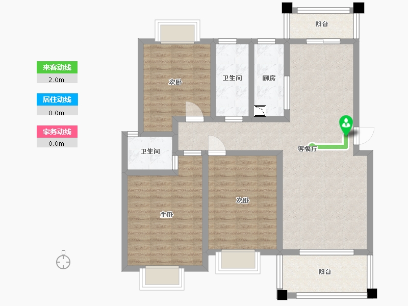 江西省-九江市-枭阳·未来城-98.40-户型库-动静线