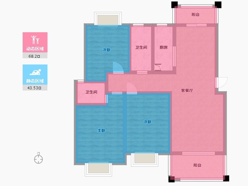 江西省-九江市-枭阳·未来城-98.40-户型库-动静分区