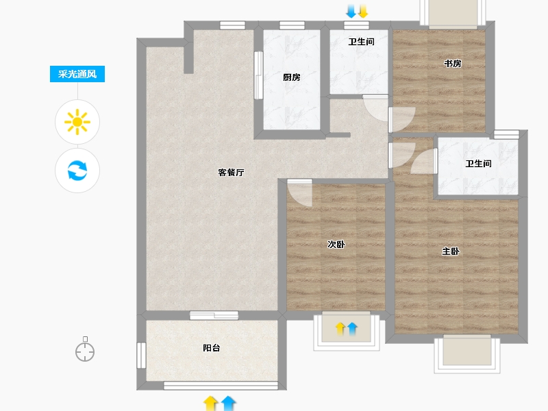 江西省-南昌市-新力锦园-79.00-户型库-采光通风