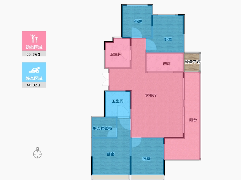 浙江省-金华市-横店南江西园-100.00-户型库-动静分区