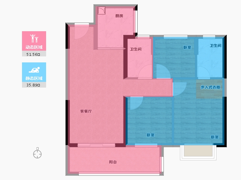 福建省-泉州市-凯旋壹号-78.00-户型库-动静分区