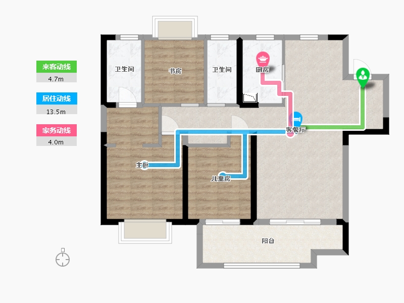 江西省-南昌市-力高雍湖国际-94.39-户型库-动静线