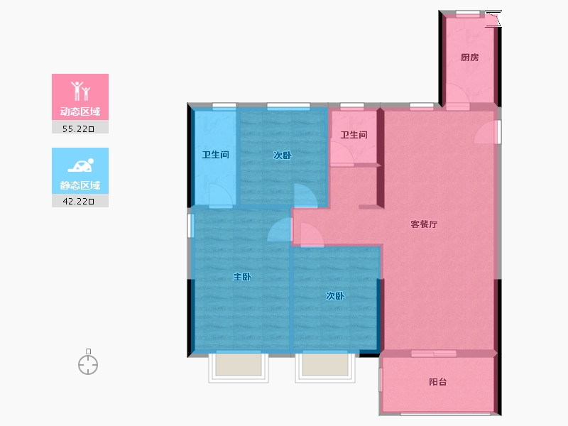 江西省-南昌市-淘鑫未未来-88.00-户型库-动静分区