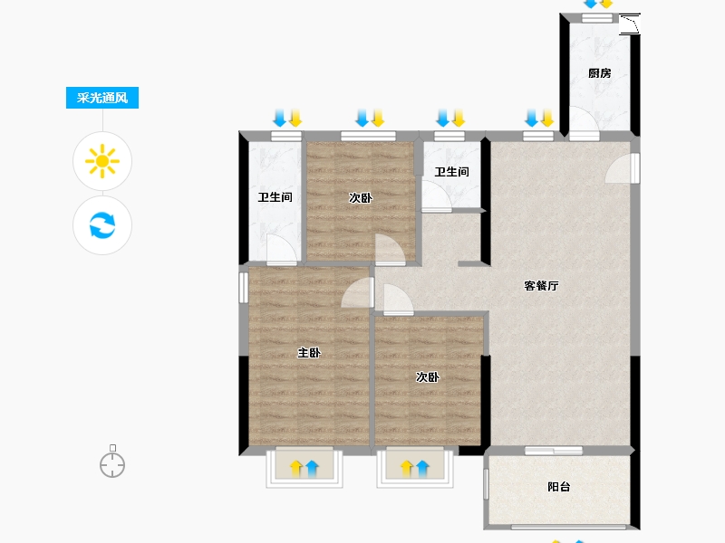 江西省-南昌市-淘鑫未未来-88.00-户型库-采光通风