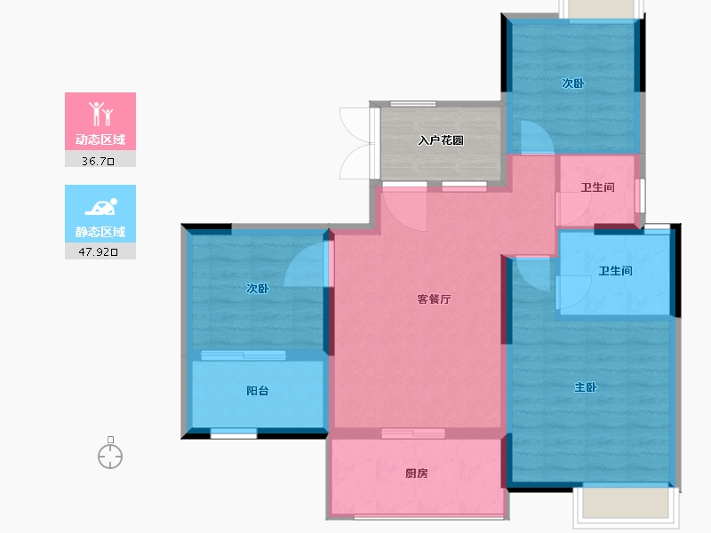 江西省-南昌市-世纪乐活公元城-81.00-户型库-动静分区