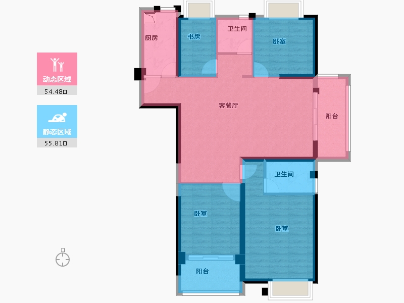 福建省-龙岩市-美伦·生态城-98.00-户型库-动静分区