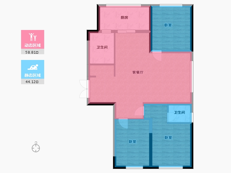 吉林省-四平市-巨展•活力城-92.72-户型库-动静分区