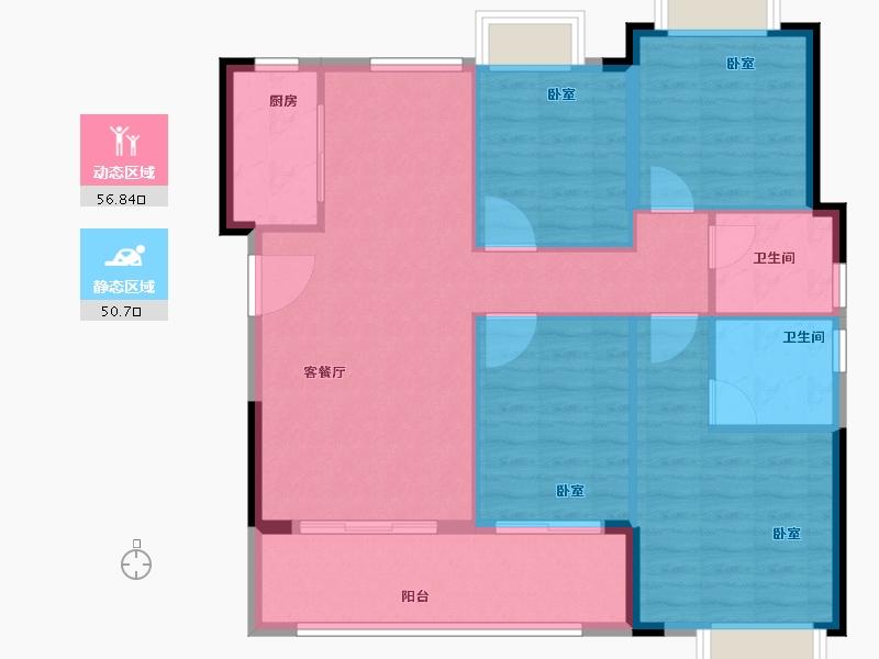 福建省-泉州市-鼎盛城上城-98.00-户型库-动静分区