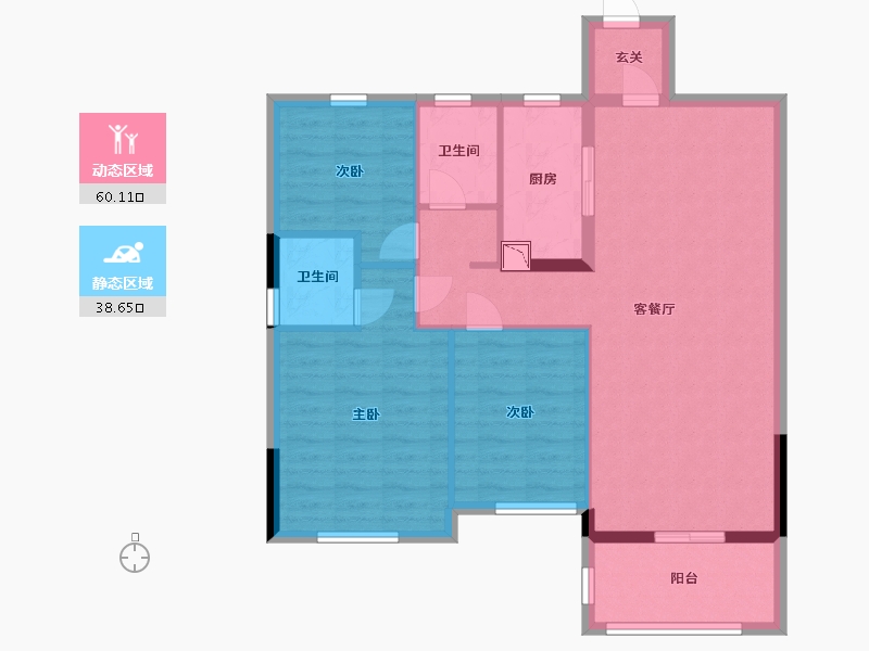 江西省-南昌市-东投阳光城-89.00-户型库-动静分区