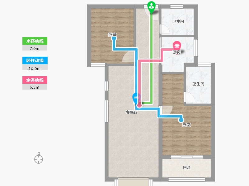 浙江省-衢州市-清泰半山半岛-74.78-户型库-动静线