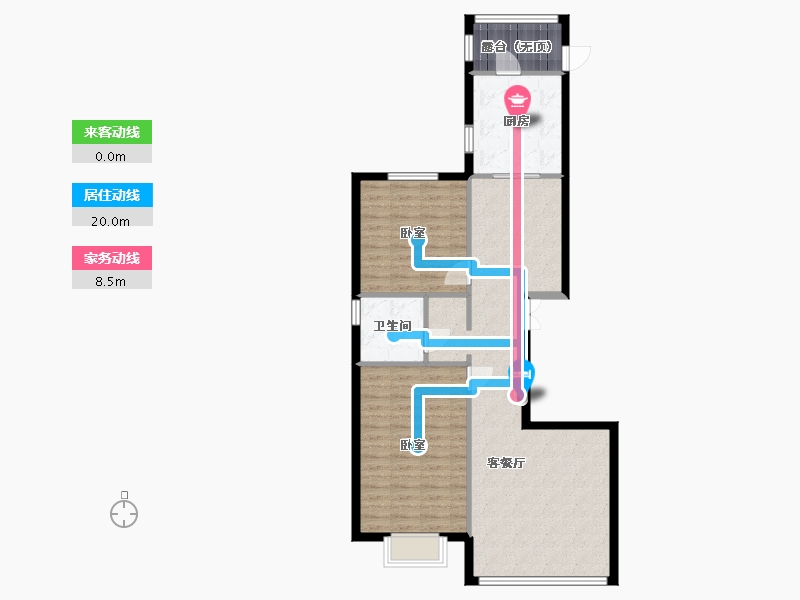 宁夏回族自治区-银川市-宝湖海悦-88.25-户型库-动静线