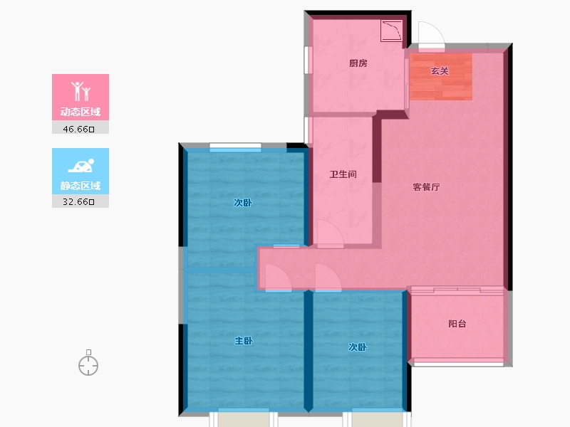 江西省-南昌市-保利洪都里-70.40-户型库-动静分区