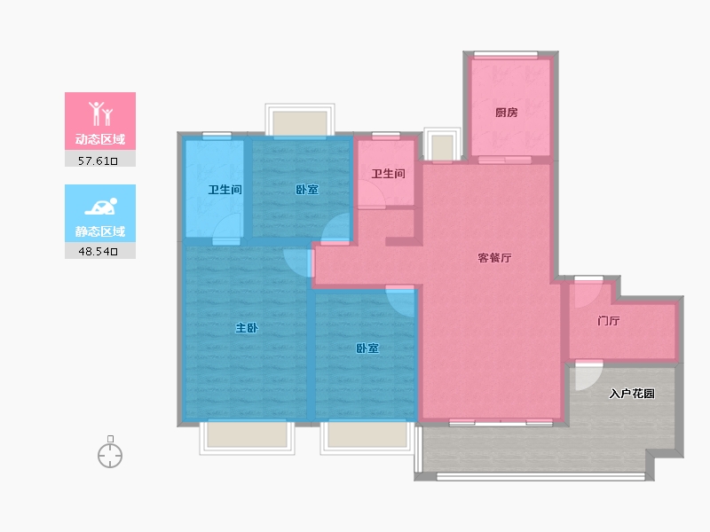 江西省-上饶市-博晟金山首府-109.86-户型库-动静分区