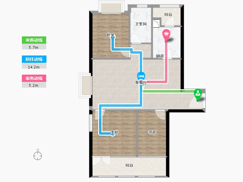 福建省-厦门市-泰禾首玺-87.12-户型库-动静线