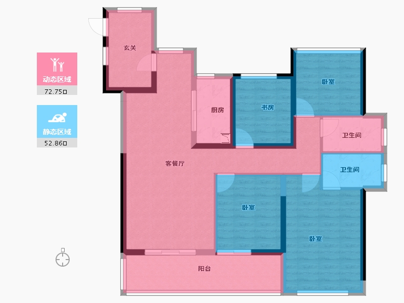 福建省-莆田市-保利林语溪-112.00-户型库-动静分区