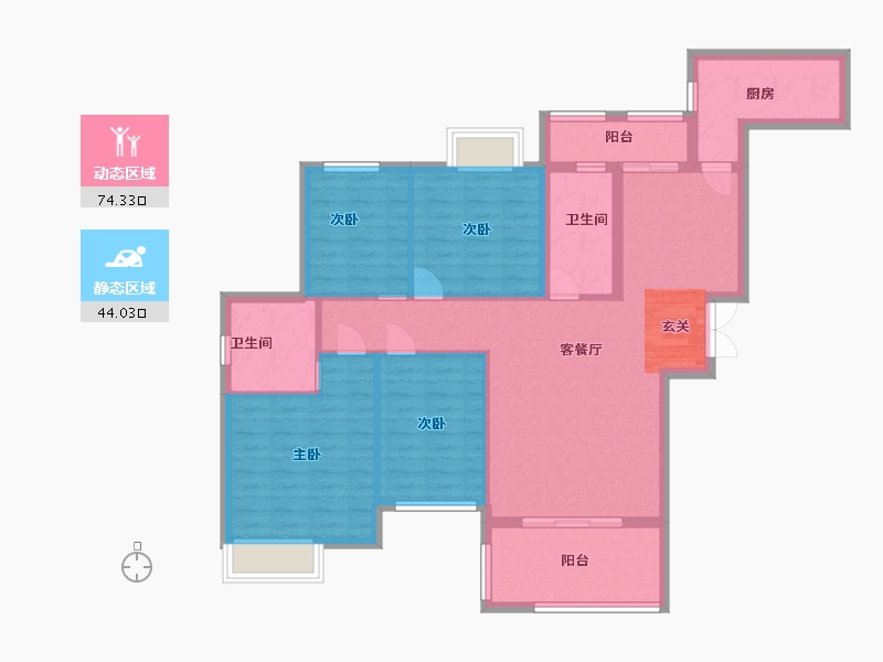 江西省-九江市-学府壹号-106.30-户型库-动静分区