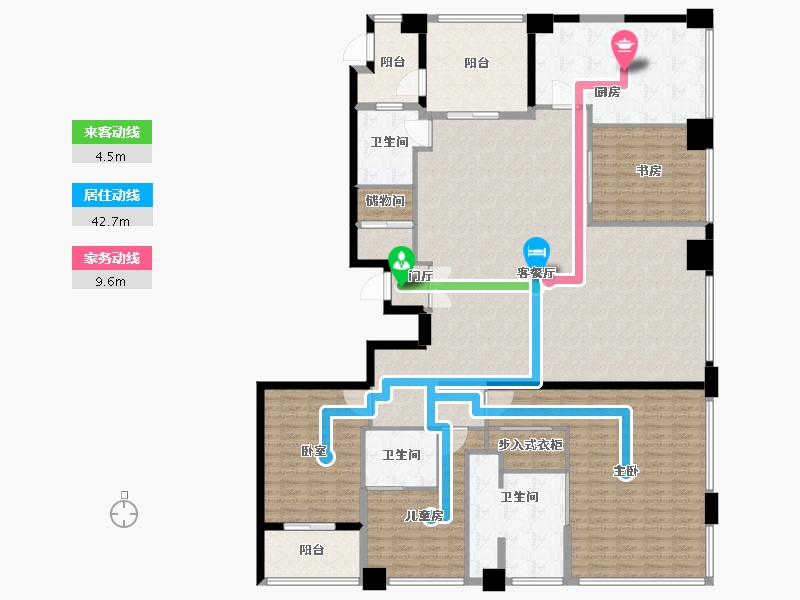 浙江省-宁波市-紫荆汇-224.10-户型库-动静线