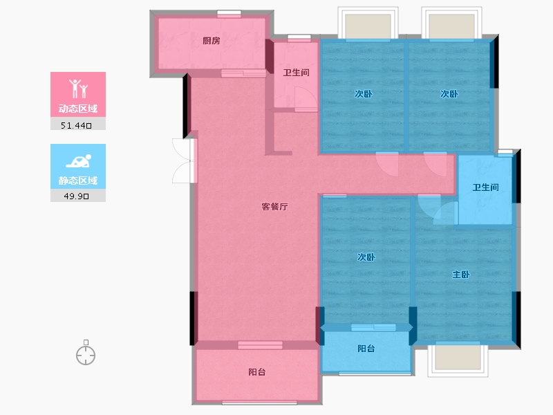 江西省-南昌市-淘鑫未未来-91.50-户型库-动静分区