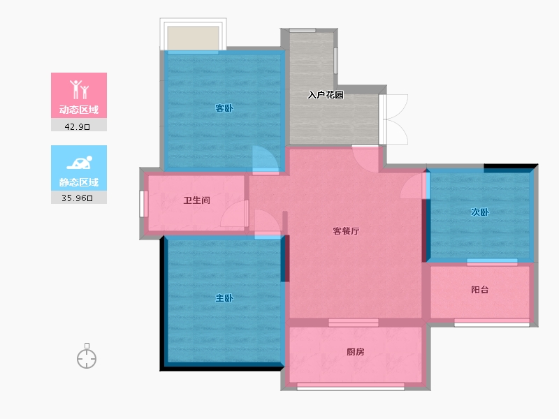 江西省-南昌市-世纪乐活公元城-76.50-户型库-动静分区