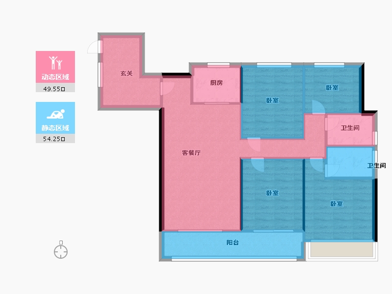 浙江省-温州市-新天和家园-94.00-户型库-动静分区