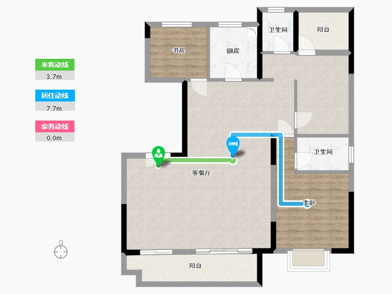 安徽省-合肥市-江山庐州印-101.40-户型库-动静线